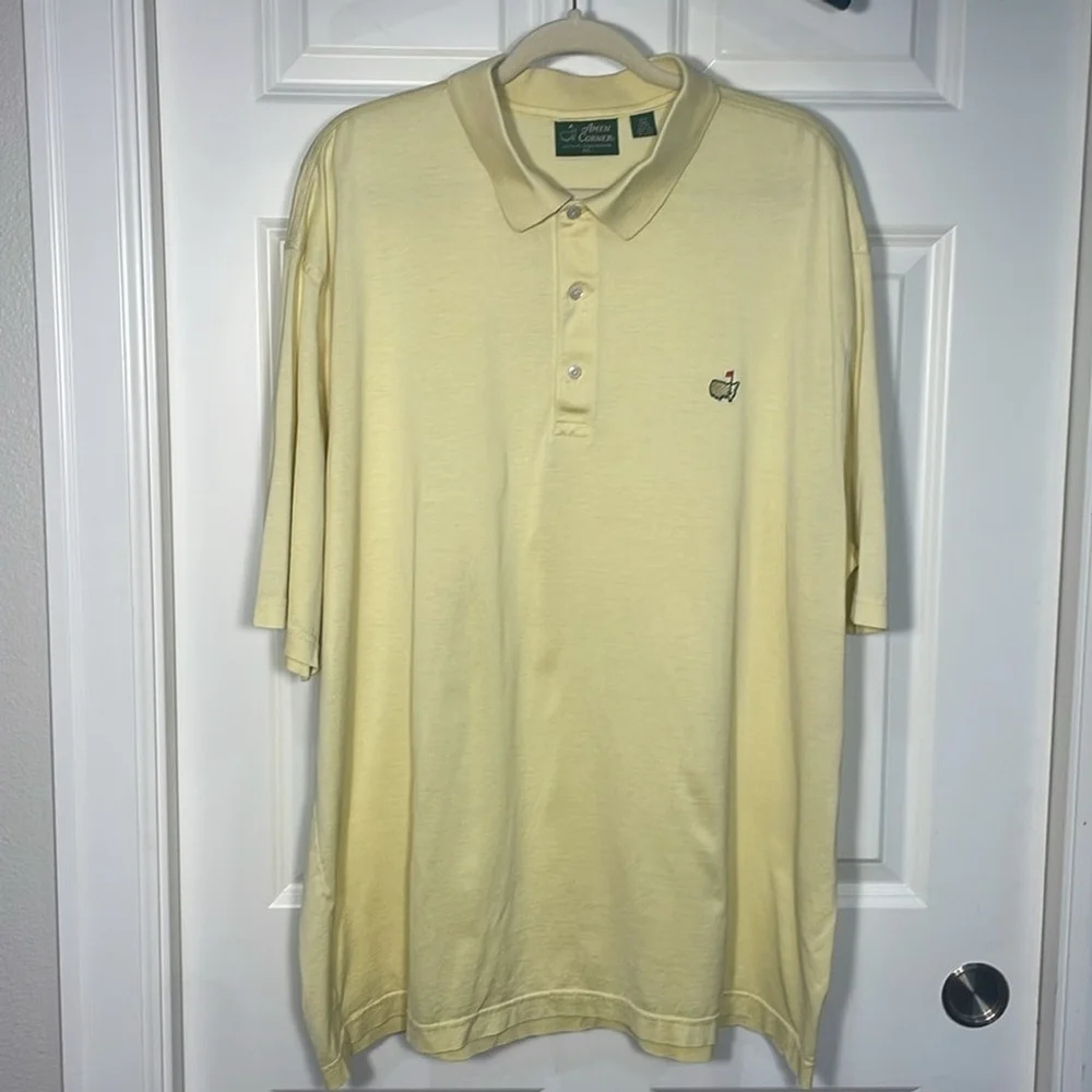 Amen Corner Polo Shirt Sz XXL Augusta Nationals 60s 2-Ply 2-Mercerized Yellow